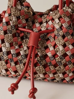 Vedi Tutti|Borse Mini<Borbonese LA NIDO BORSA MINI MULTICOLORE OP/RED PAPAYA