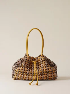 Vedi Tutti|Borse A Spalla<Borbonese LA NIDO BORSA SHOPPING MEDIUM MULTICOLORE OP/SAFFRON