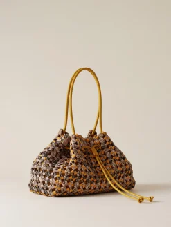 Vedi Tutti|Borse A Spalla<Borbonese LA NIDO BORSA SHOPPING MEDIUM MULTICOLORE OP/SAFFRON