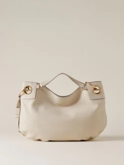 Vedi Tutti|Borse Hobo<Borbonese LONDON BORSA HOBO MEDIUM WHITE COTTON