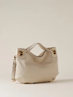 Vedi Tutti|Borse Hobo<Borbonese LONDON BORSA HOBO MEDIUM WHITE COTTON