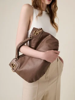 Vedi Tutti|Borse Hobo<Borbonese LONDON BORSA HOBO MEDIUM MUD