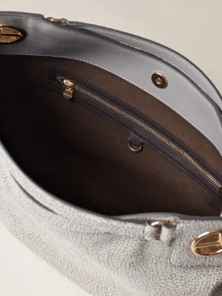 Vedi Tutti|Borse Hobo<Borbonese LONDON BORSA HOBO MEDIUM GRIGIO