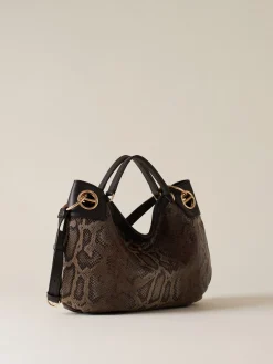 Borse Hobo|Vedi Tutti<Borbonese LONDON BORSA HOBO MEDIUM MARRONE/EBANO
