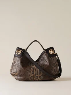 Borse Hobo|Vedi Tutti<Borbonese LONDON BORSA HOBO MEDIUM MARRONE/EBANO