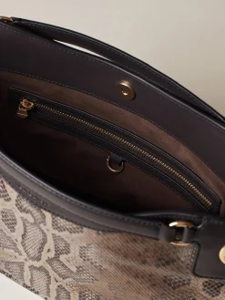 Borse Hobo|Vedi Tutti<Borbonese LONDON BORSA HOBO MEDIUM MARRONE/EBANO