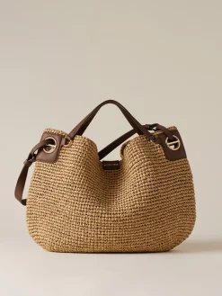 Vedi Tutti|Borse Shopping<Borbonese LONDON BORSA SHOPPING LARGE NATURALE/COGNAC