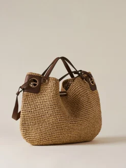 Vedi Tutti|Borse Shopping<Borbonese LONDON BORSA SHOPPING LARGE NATURALE/COGNAC