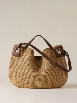 Vedi Tutti|Borse Shopping<Borbonese LONDON BORSA SHOPPING LARGE NATURALE/COGNAC