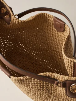 Vedi Tutti|Borse Shopping<Borbonese LONDON BORSA SHOPPING LARGE NATURALE/COGNAC