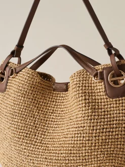 Vedi Tutti|Borse Shopping<Borbonese LONDON BORSA SHOPPING LARGE NATURALE/COGNAC