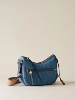 Vedi Tutti|Borse Hobo<Borbonese LUNA BORSA SMALL AZZURRO