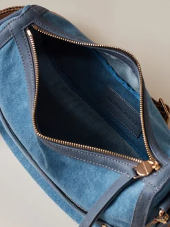 Vedi Tutti|Borse Hobo<Borbonese LUNA BORSA SMALL AZZURRO