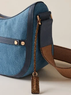 Vedi Tutti|Borse Hobo<Borbonese LUNA BORSA SMALL AZZURRO