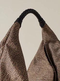 Vedi Tutti|Borse Hobo<Borbonese PLIE BORSA HOBO LARGE OP NATURALE/NERO