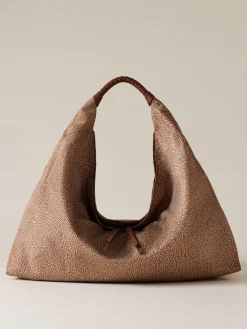 Vedi Tutti|Borse Hobo<Borbonese PLIE BORSA HOBO LARGE BEIGE/MARRONE