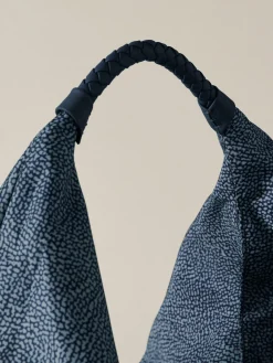 Vedi Tutti|Borse Hobo<Borbonese PLIE BORSA HOBO LARGE BLU LAPIS