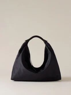 Vedi Tutti|Borse Hobo<Borbonese PLIE BORSA HOBO MEDIUM DARK BLACK