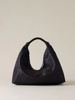 Vedi Tutti|Borse Hobo<Borbonese PLIE BORSA HOBO MEDIUM DARK BLACK