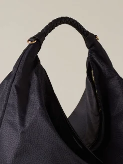 Vedi Tutti|Borse Hobo<Borbonese PLIE BORSA HOBO MEDIUM DARK BLACK
