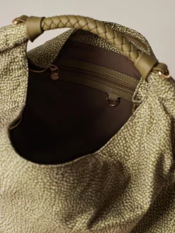 Vedi Tutti|Borse Hobo<Borbonese PLIE BORSA HOBO MEDIUM OLIVE
