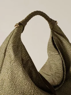 Vedi Tutti|Borse Hobo<Borbonese PLIE BORSA HOBO MEDIUM OLIVE