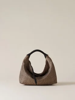 Vedi Tutti|Borse Hobo<Borbonese PLIE BORSA HOBO SMALL OP NATURALE/NERO