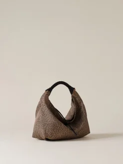 Vedi Tutti|Borse Hobo<Borbonese PLIE BORSA HOBO SMALL OP NATURALE/NERO