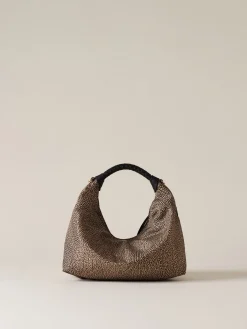 Vedi Tutti|Borse Hobo<Borbonese PLIE BORSA HOBO SMALL OP NATURALE/NERO