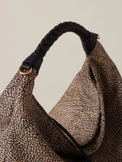 Vedi Tutti|Borse Hobo<Borbonese PLIE BORSA HOBO SMALL OP NATURALE/NERO
