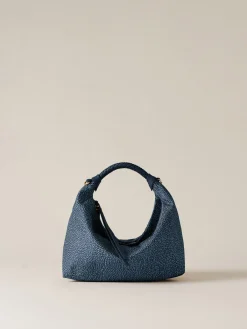 Vedi Tutti|Borse Hobo<Borbonese PLIE BORSA HOBO SMALL BLU LAPIS