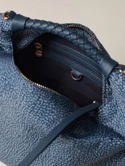 Vedi Tutti|Borse Hobo<Borbonese PLIE BORSA HOBO SMALL BLU LAPIS