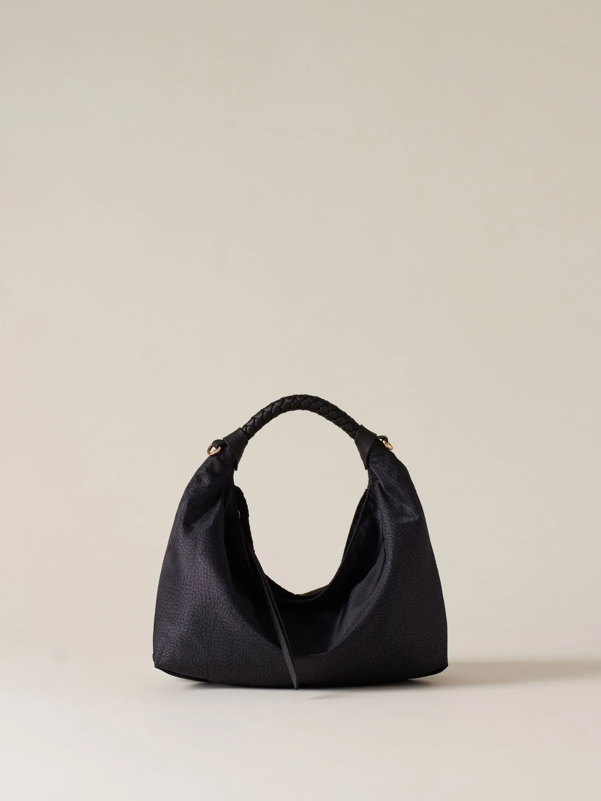 Vedi Tutti|Borse Hobo<Borbonese PLIE BORSA HOBO SMALL DARK BLACK