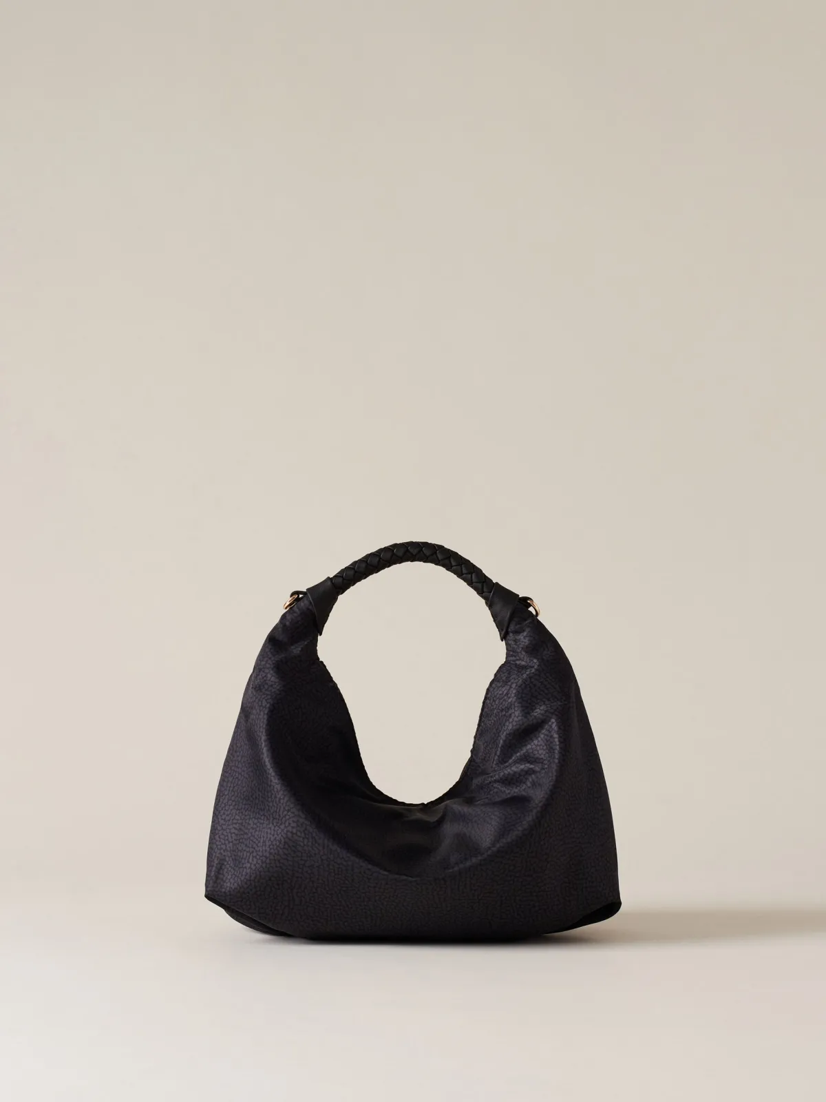 Vedi Tutti|Borse Hobo<Borbonese PLIE BORSA HOBO SMALL DARK BLACK