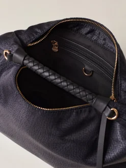 Vedi Tutti|Borse Hobo<Borbonese PLIE BORSA HOBO SMALL DARK BLACK