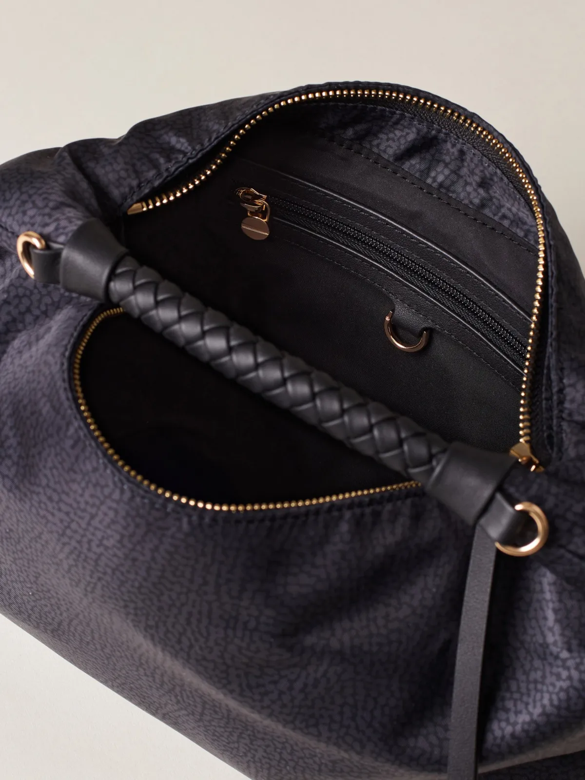 Vedi Tutti|Borse Hobo<Borbonese PLIE BORSA HOBO SMALL DARK BLACK