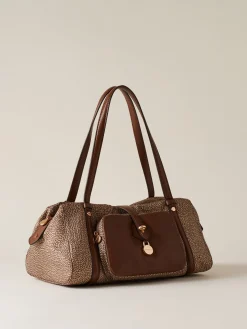 Vedi Tutti|Borse A Spalla<Borbonese POCHE BAULETTO MEDIUM BEIGE/MARRONE