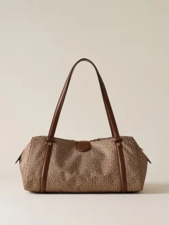 Vedi Tutti|Borse A Spalla<Borbonese POCHE BAULETTO MEDIUM BEIGE/MARRONE
