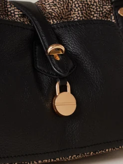 Vedi Tutti|Borse A Spalla<Borbonese POCHE BAULETTO MEDIUM OP NATURALE/NERO