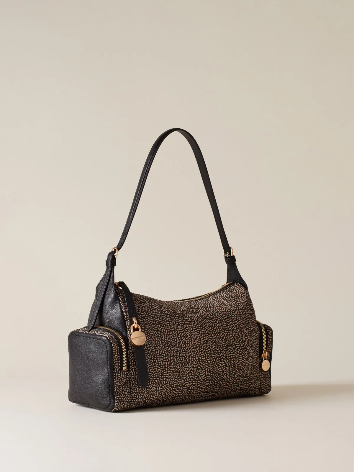 Vedi Tutti|Borse Hobo<Borbonese POCHE BORSA HOBO MEDIUM OP NATURALE/NERO