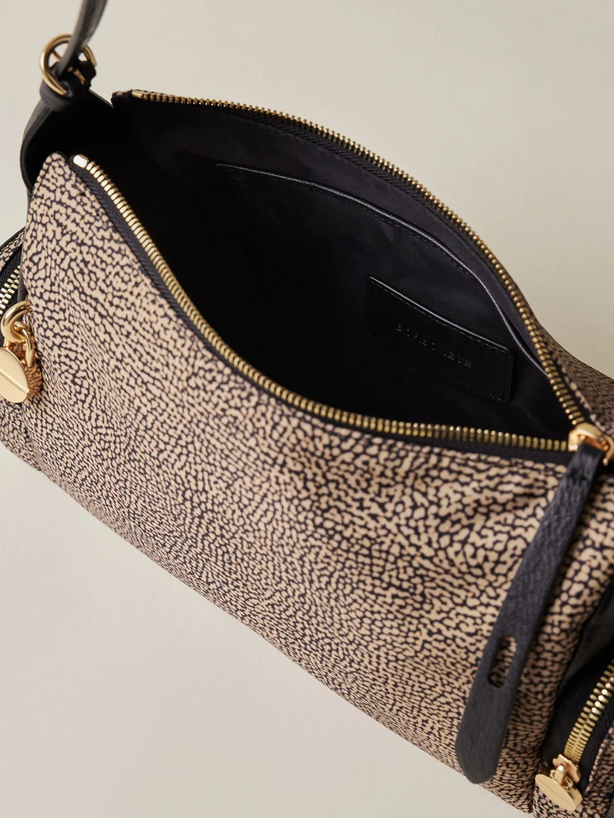 Vedi Tutti|Borse Hobo<Borbonese POCHE BORSA HOBO MEDIUM OP NATURALE/NERO