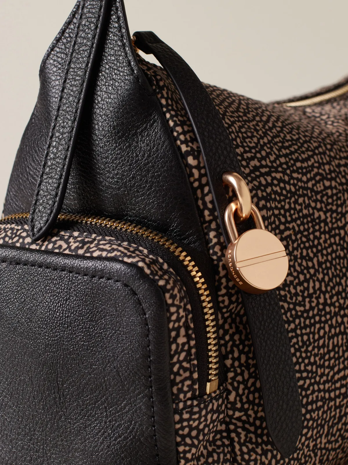 Vedi Tutti|Borse Hobo<Borbonese POCHE BORSA HOBO MEDIUM OP NATURALE/NERO
