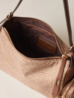 Vedi Tutti|Borse Hobo<Borbonese POCHE BORSA HOBO MEDIUM BEIGE/MARRONE