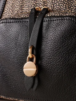 Vedi Tutti|Borse A Spalla<Borbonese POCHE BORSA SHOPPING MEDIUM OP NATURALE/NERO