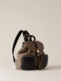 Vedi Tutti|Zaini<Borbonese POCHE ZAINO MEDIUM OP NATURALE/NERO