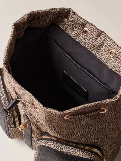 Vedi Tutti|Zaini<Borbonese POCHE ZAINO MEDIUM OP NATURALE/NERO