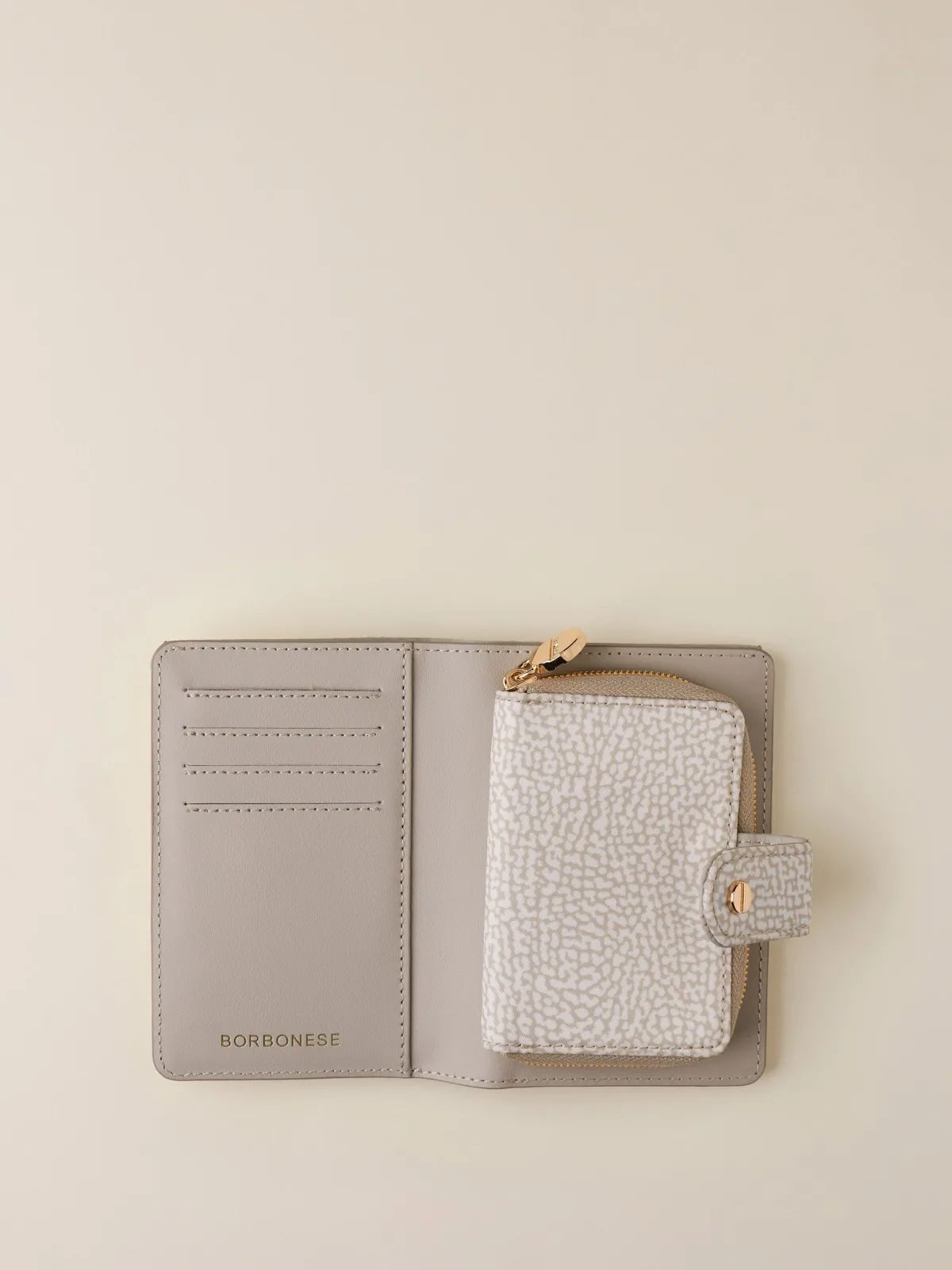 Vedi Tutti|Portafogli<Borbonese PORTAFOGLIO CALSSICA SMALL WHITE COTTON