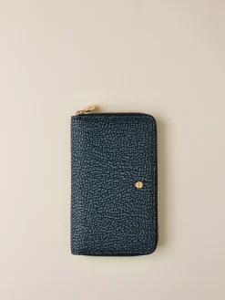 Vedi Tutti|Portafogli<Borbonese PORTAFOGLIO CLASSICA MEDIUM ZIP AROUND BLU LAPIS
