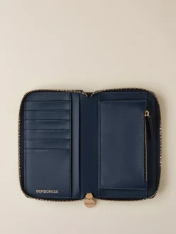 Vedi Tutti|Portafogli<Borbonese PORTAFOGLIO CLASSICA MEDIUM ZIP AROUND BLU LAPIS