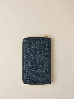 Vedi Tutti|Portafogli<Borbonese PORTAFOGLIO CLASSICA MEDIUM ZIP AROUND BLU LAPIS